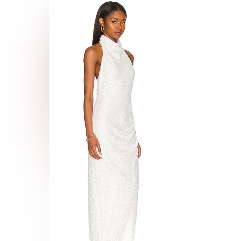 REVOLVE Samba Gown in White SequinAmanda Uprichard